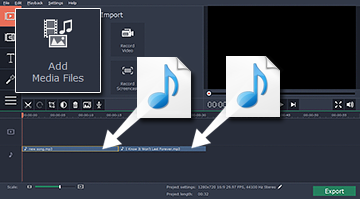 How To Combine Separate Audio Clips Into A Single File With Movavi Video Editor